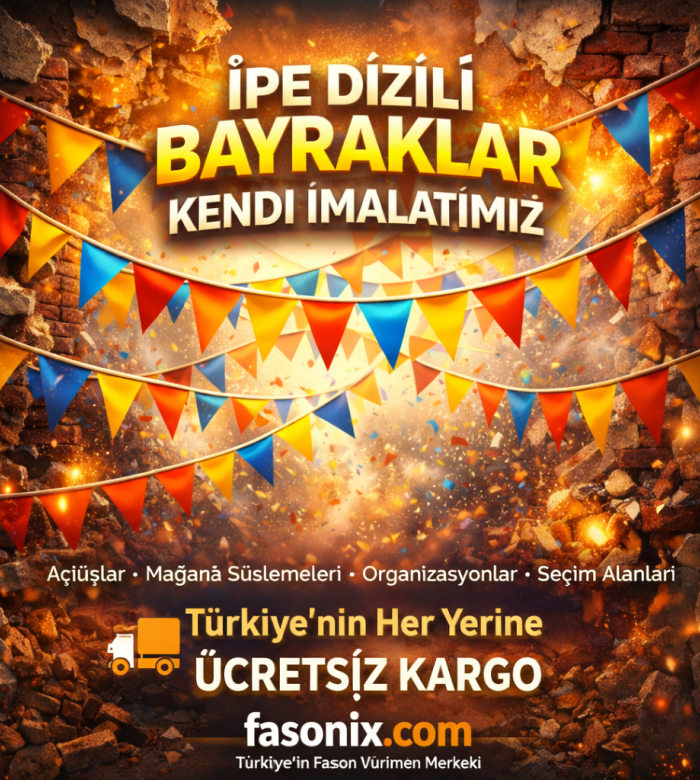 İpe Dizili Bayrak | Açılış ve Süsleme Bayrakları Toptan İmalat