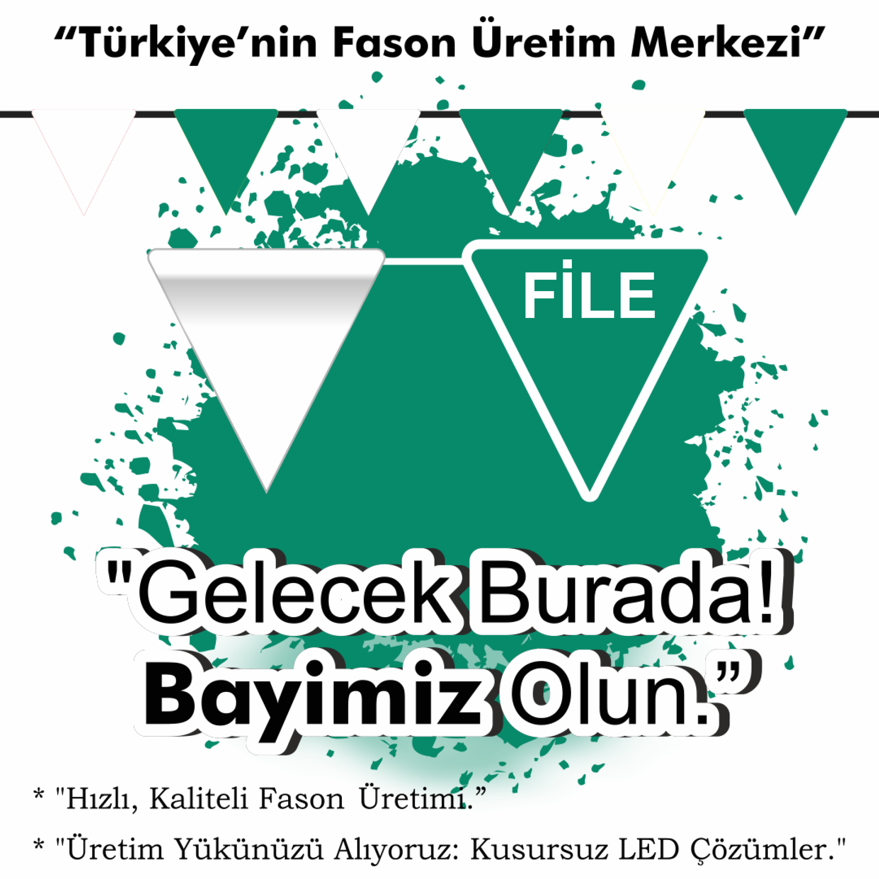 İPE DİZİLİ BAYRAK FİLE